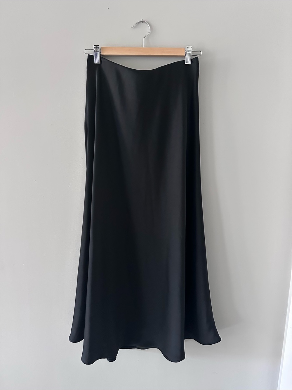 Banana Republic Black Satin Maxi Skirt